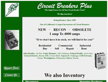 Tablet Screenshot of circuitbreakersplus.com